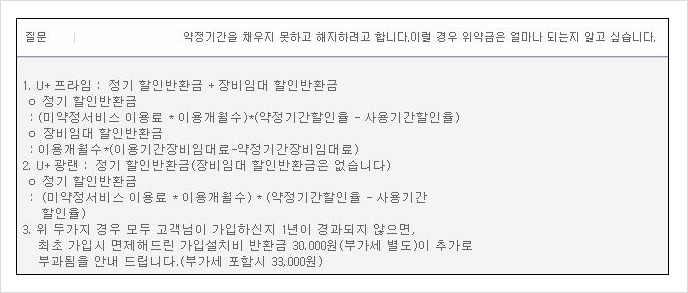 인터넷 해지 위약금 계산 및 조회 네이버 블로그
