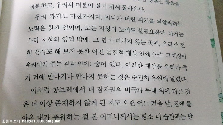 마르셀 프루스트 잃어버린 시간을 찾아서 번역 텍스트 비교 국일미디어 Vs 민음사 네이버 블로그