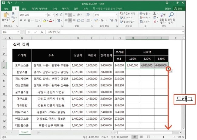 환상의콤비 엑셀 특강 엑셀 수식 구조 이해 상대 참조와 절대 참조로 수식 계산 혼합 참조로 셀 주소 일부 고정 네이버 블로그