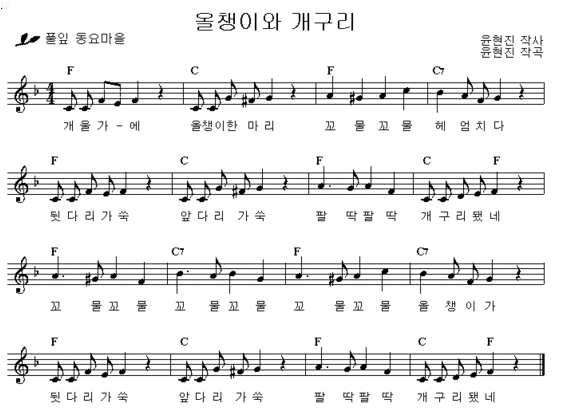 곰 세 마리 악보 Daum 검색