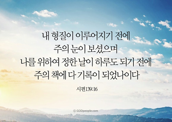 ♧시편139편16절